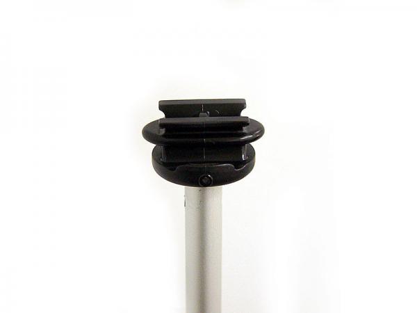 SPRINT Telescopic Banner Stand - Top Mast Hardware Detail Shown - Silver